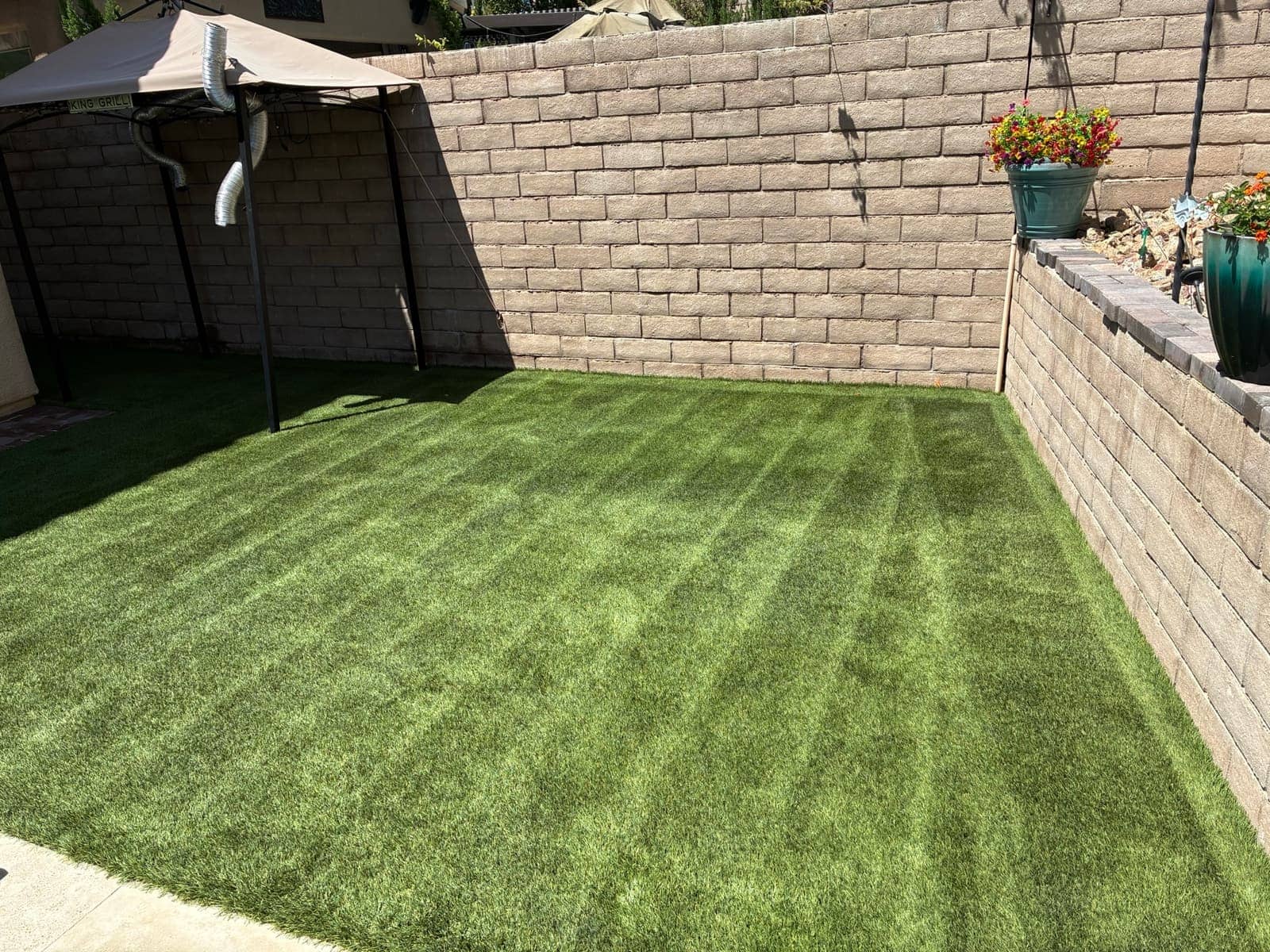 Refreshed turf and patio