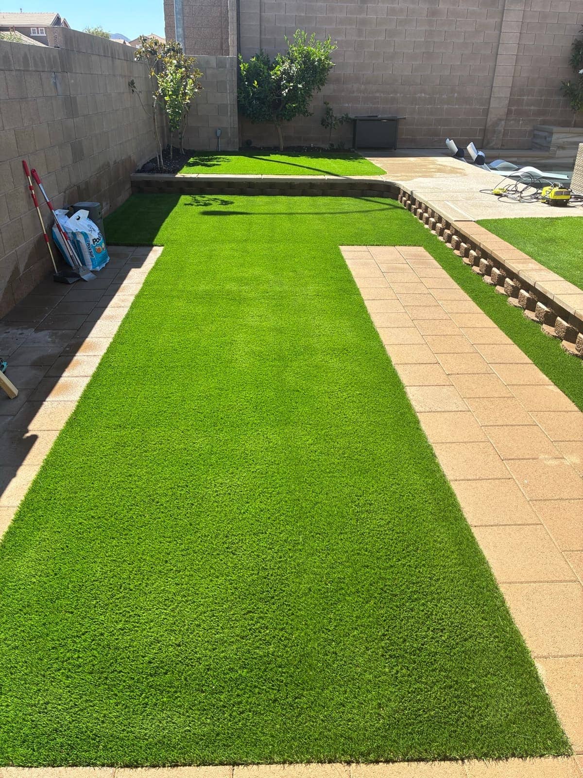 Restored Las Vegas backyard turf